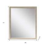 31" Silver Wood Accent Mirror - Image 6