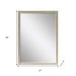 39" Silver Solid Wood Framed Accent Mirror - Image 6