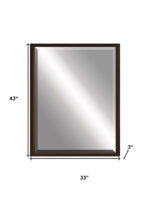 43" Bronze Wood Accent Mirror - Image 5