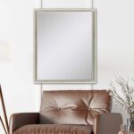 32" Silver Wood Accent Mirror - Image 4