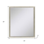 32" Silver Wood Accent Mirror - Image 6