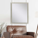 32" Silver Wood Accent Mirror - Image 5