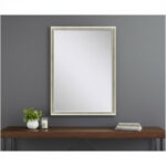 40" Silver Wood Accent Mirror