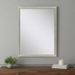 44" Silver Wood Accent Mirror