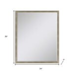 30" Silver Wood Accent Mirror - Image 6