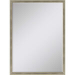 38" Silver Wood Accent Mirror - Image 2