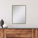 38" Silver Wood Accent Mirror - Image 4