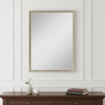 38" Silver Wood Accent Mirror