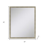 42" Silver Wood Accent Mirror - Image 4