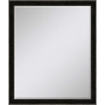 32" Dark Brown Wood Accent Mirror - Image 2