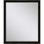 32" Dark Brown Wood Accent Mirror - Image 3