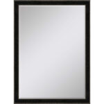 40" Dark Brown Solid Wood Framed Accent Mirror - Image 2
