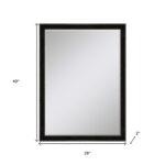 40" Dark Brown Solid Wood Framed Accent Mirror - Image 6