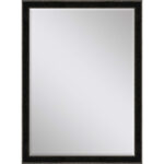 40" Dark Brown Solid Wood Framed Accent Mirror - Image 3