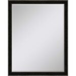 44" Dark Brown Wood Accent Mirror - Image 2