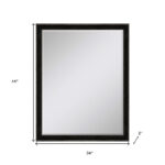 44" Dark Brown Wood Accent Mirror - Image 6