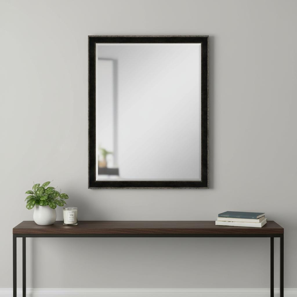 632775_6_akQAU5JY.jpg 44" Dark Brown Wood Accent Mirror - Image 1