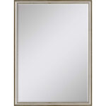38" Silver Wood Accent Mirror - Image 2