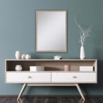38" Silver Wood Accent Mirror - Image 4