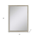 38" Silver Wood Accent Mirror - Image 6