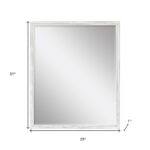 31" White Wood Accent Mirror - Image 6