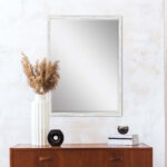 39" White Wood Accent Mirror - Image 4