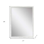 39" White Wood Accent Mirror - Image 6