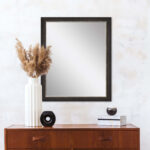 33" Dark Brown Framed Accent Mirror - Image 4