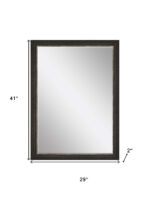 41" Dark Brown Accent Mirror - Image 6