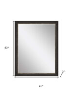 53" Dark Brown Accent Mirror - Image 7