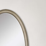 44" Silver Wood Oval Accent Mirror - Image 6