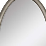44" Silver Wood Oval Accent Mirror - Image 4