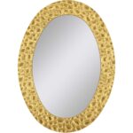 46" Gold Oval Accent Mirror - Image 2
