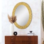 46" Gold Oval Accent Mirror - Image 6