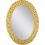 46" Gold Oval Accent Mirror - Image 3