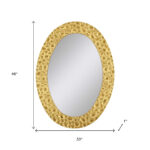 46" Gold Oval Accent Mirror - Image 7