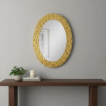 46" Gold Oval Accent Mirror