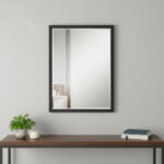 39" Black Framed Accent Mirror