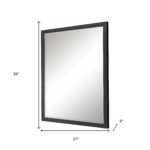 39" Black Framed Accent Mirror - Image 6