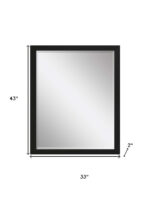 43" Black Framed Accent Mirror - Image 6