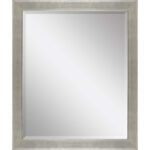 33" Silver Solid Wood Framed Accent Mirror - Image 2