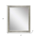 33" Silver Solid Wood Framed Accent Mirror - Image 6