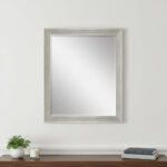 33" Silver Solid Wood Framed Accent Mirror