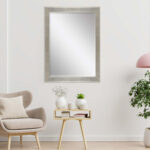 41" Silver Solid Wood Framed Accent Mirror - Image 6