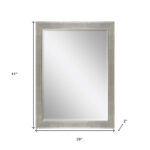 41" Silver Solid Wood Framed Accent Mirror - Image 7