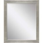45" Silver Solid Wood Framed Accent Mirror - Image 2
