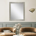 45" Silver Solid Wood Framed Accent Mirror - Image 5