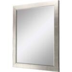 53" Silver Solid Wood Framed Accent Mirror - Image 3