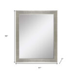 53" Silver Solid Wood Framed Accent Mirror - Image 8