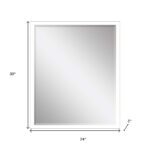 30" White Solid Wood Framed Accent Mirror - Image 6